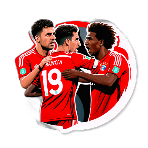 Tenzní momenty mezi hráči během zápasu Benfica – Bayern