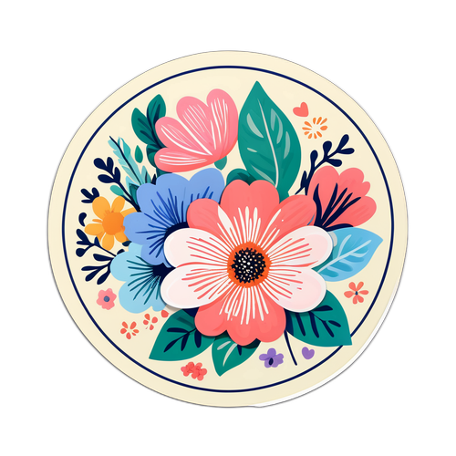 Sticker floral inspirator pentru Mira Bulgaru