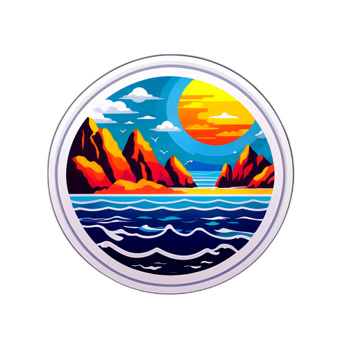 Стікери з візуалізацією прибережної зони Айс