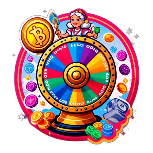 Sticker cu Fortuna și Roata Norocului