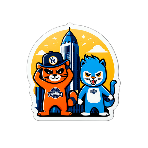 Philadelphia and Nashville Mascots Illustration