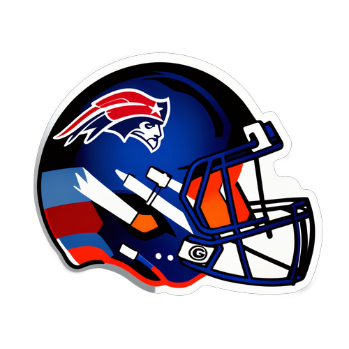 Aufkleber mit NFL-Logo und American Football-Elementen