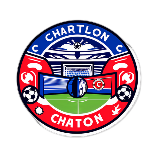 Charlton és Chelsea mérkőzés stílusos logója