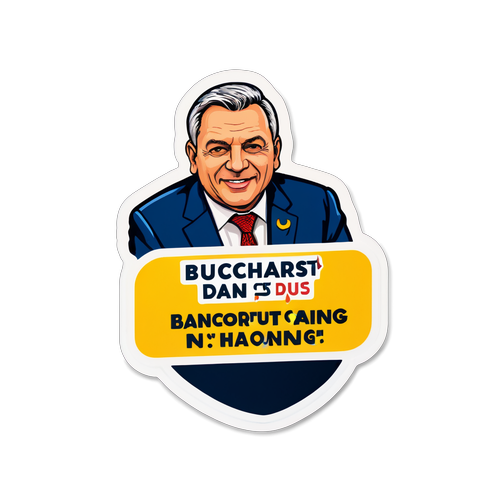 Sticker cu mesajul 'Bucureștiul se schimbă'