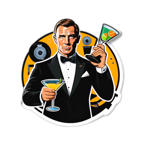 Sofistikeret James Bond Sticker
