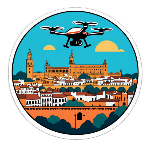 Illustration d'un drone sur Séville