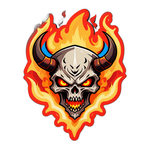 Λογότυπο Diablo 4 με φλόγες και καταστροφή