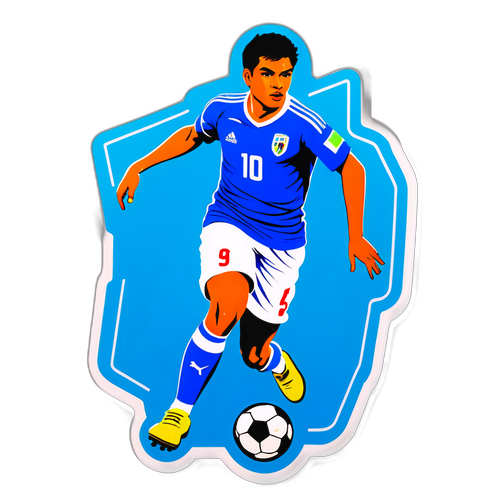 Sticker de Nico Paz en acción