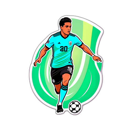 Gambar Seni Garis Minimalis Pemain FC Juarez