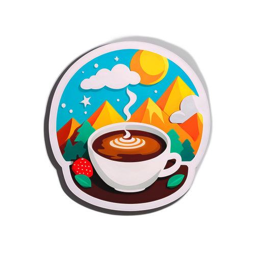 朝の風景ステッカー