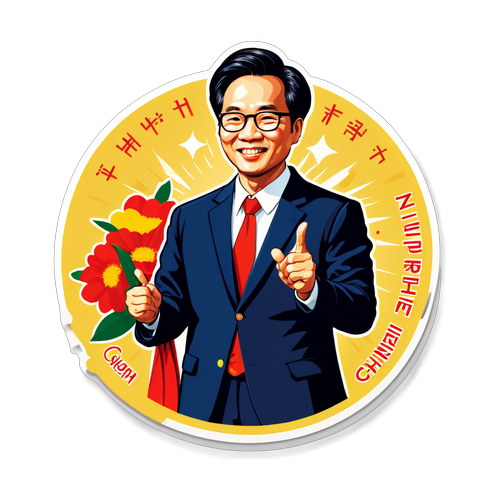 Sticker VinFuture với Phạm Minh Chính trong khoảnh khắc quan trọng