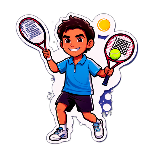 Sticker ng Bataning Manlalaro ng Tennis