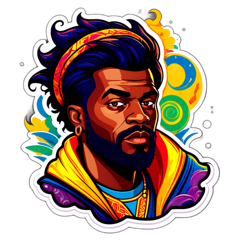 Stickers med Durek Verrett i mystisk stil