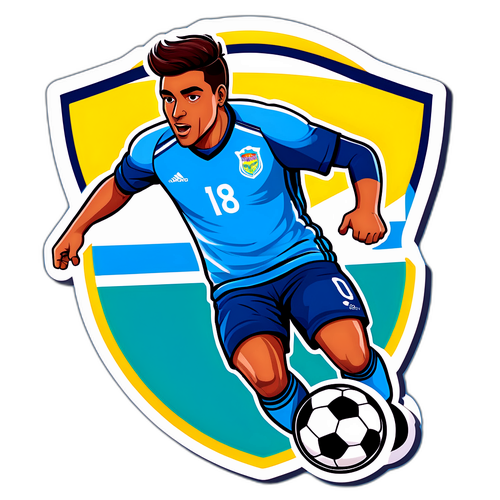 Ilustração de Jogador de Futebol do Deportes Iquique