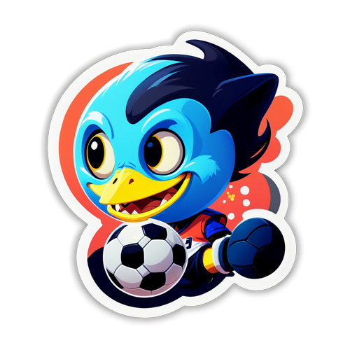 Sticker Permainan Bola Sepak dengan Logo Discord