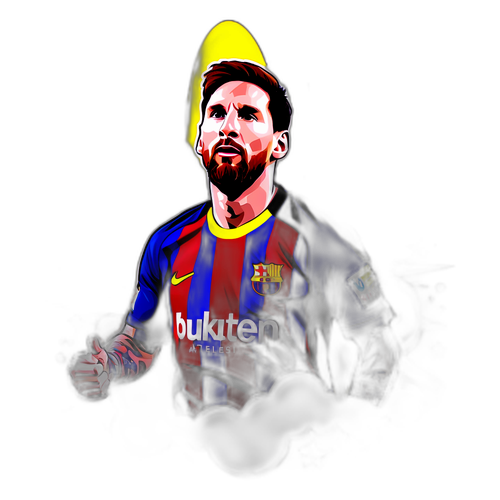 Retrato estilizado de Lionel Messi
