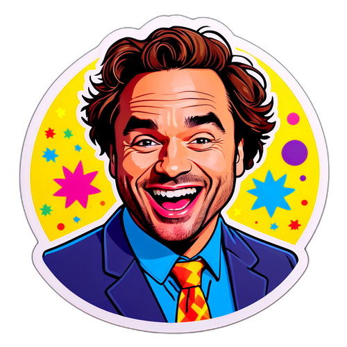 Adesivo Divertido com Johnny Galecki