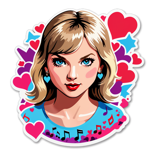 Vibrant Taylor Swift Sticker