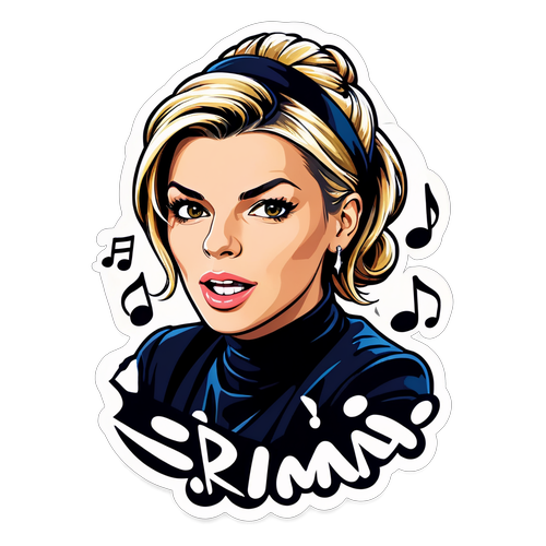 Emma Marrone in un'Opera d'Arte: Scopri il Fascino di Questo Sticker Musicale!