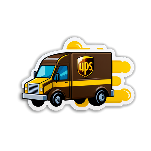 Playful UPS Delivery Sticker