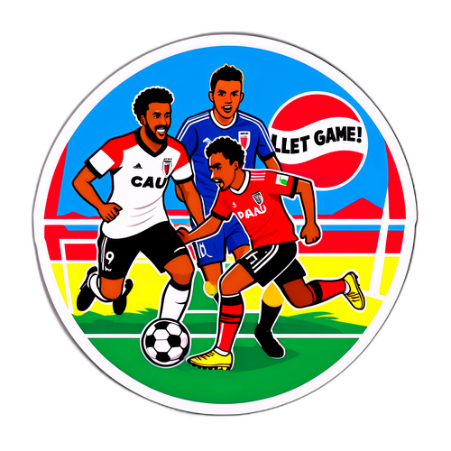 Sticker Pertandingan Sepak Bola São Paulo vs Ceará