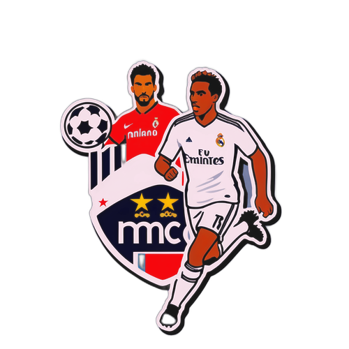 動態足球貼紙:皇家馬德里與摩納哥球員的精彩瞬間