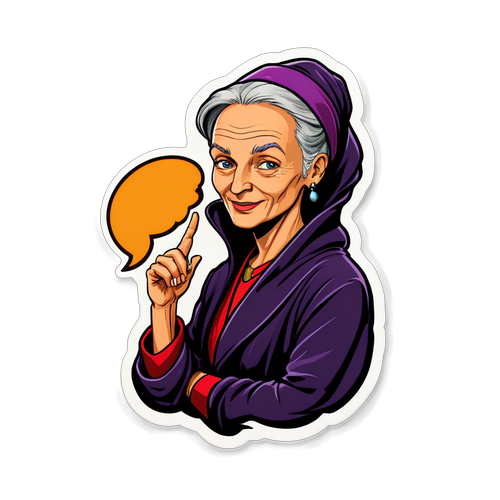 Sticker af Natasja Crone i dyb samtale