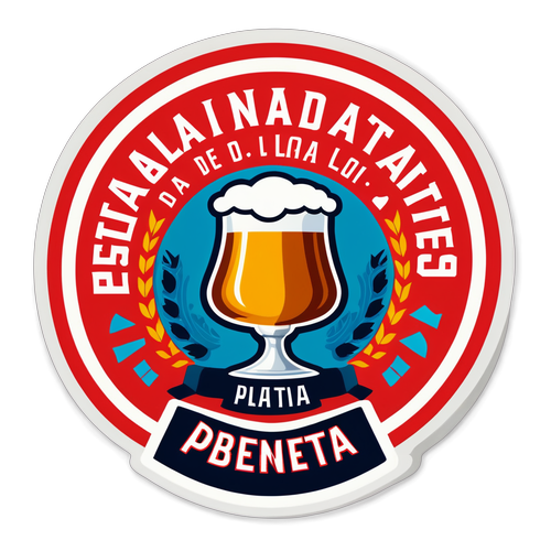 ¡Vive la Pasión del Fútbol y la Cerveza! El Sticker de Estudiantes de La Plata que No Querrás Perderte