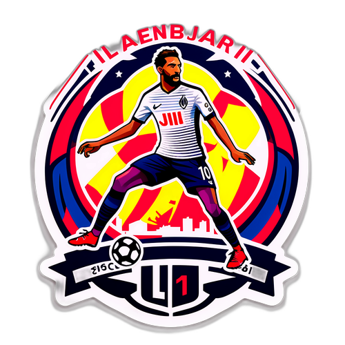 Sticker ya Sanaa Inayoonyesha Mapenzi ya Mashabiki wa Ligue 1