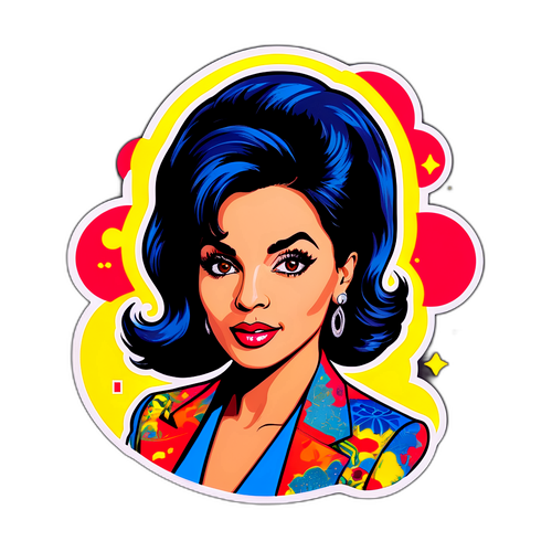 Наклейка с Тиной Канделаки в стиле поп-арт