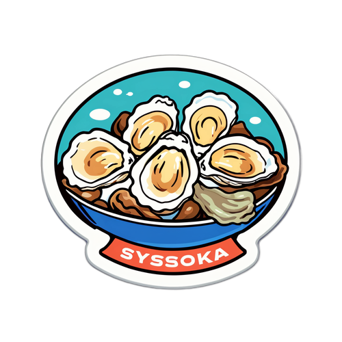 カサオカ名物のオイスター・ステッカー