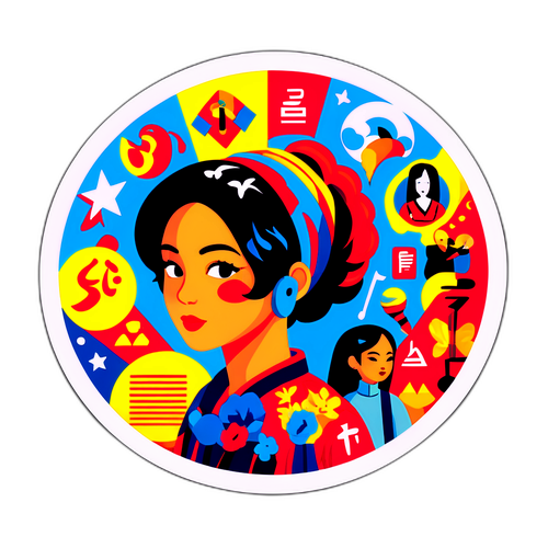 ベストアーティスト歌謡祭 2025の出演アーティストを象徴するアイコンを組み合わせたステッカー