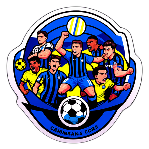 Διψασμένος Σχεδιασμός Αυτοκόλλητου για την Ομάδα INTER