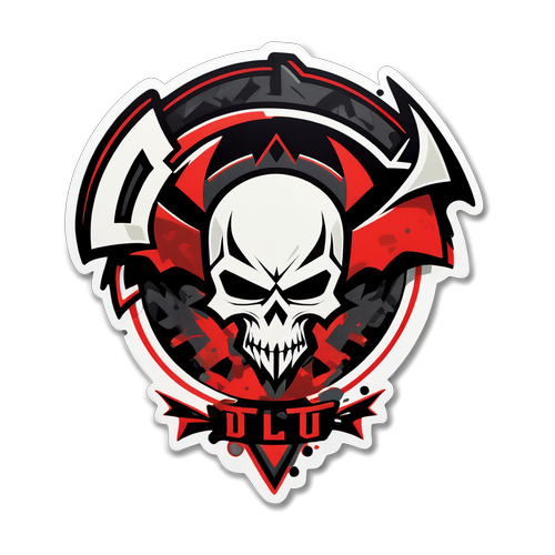Stiker Emblem DC United dengan Gaya Seni Jalanan