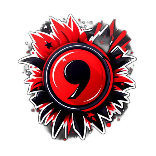 Diseño de una pegatina con el logo del Flamengo