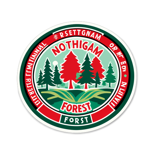 Stiker Warna-Warni Nottingham Forest