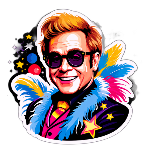 Adesivo Iconico di Elton John