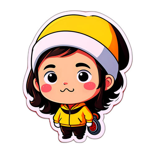 可愛的Xu Junjun卡通角色貼紙