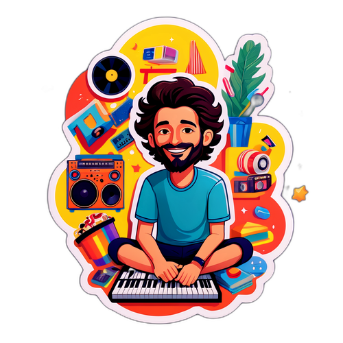 Sticker design de Sacha Houlie en mode détendu
