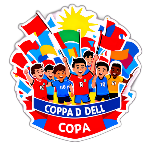 Vibrant Copa del Rey Klistermärke med Enhet och Passion
