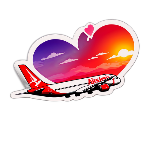 AirAsia na Eroplano na may Pusong Landas