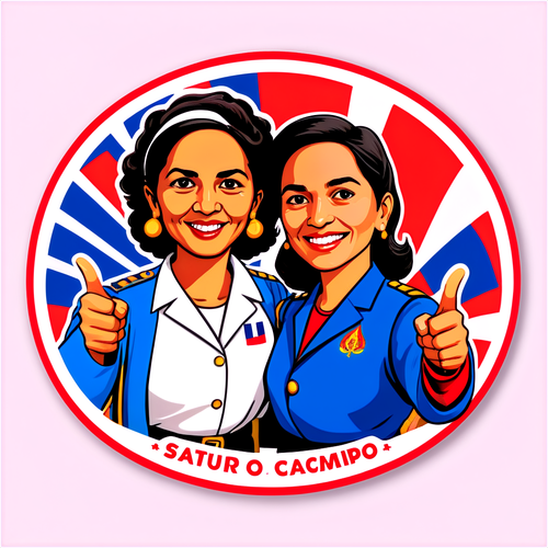 Sumiklab na Espiritu: Ipinapakita ang Laban Ni Satur Ocampo at France Castro sa Isang Kakaibang Sticker!