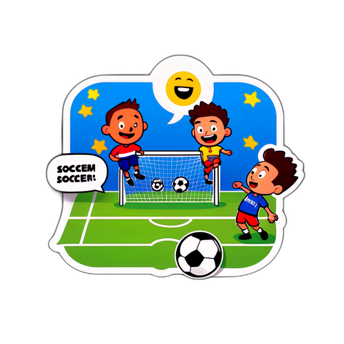Adesivo Engraçado de Futebol