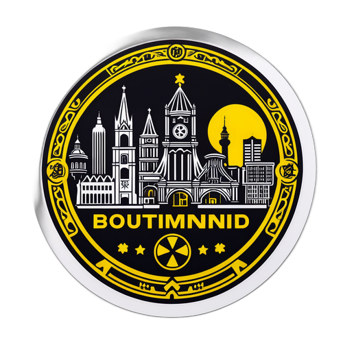 Δημιουργική αυτοκόλλητη απεικόνιση του λογότυπου της Ντόρτμουντ