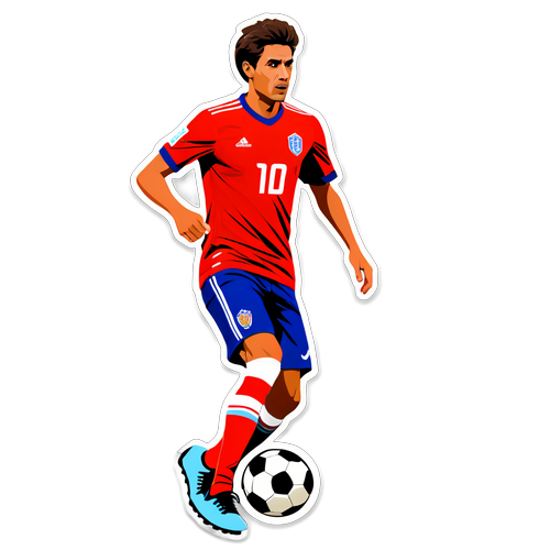 Design Estilizado do Jogador Kevin Serna em Ação
