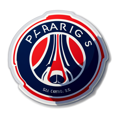 Stickers z logo PSG z akcentami Paryża