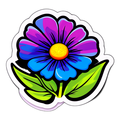 Sticker hoa với dòng chữ vui vẻ "Hieuthuhai"