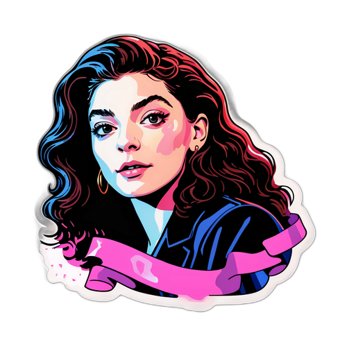 Retro-innoittama Lorde-esitystickeri