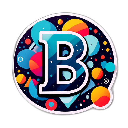 B Bold na Sticker na May Modernong Disenyo