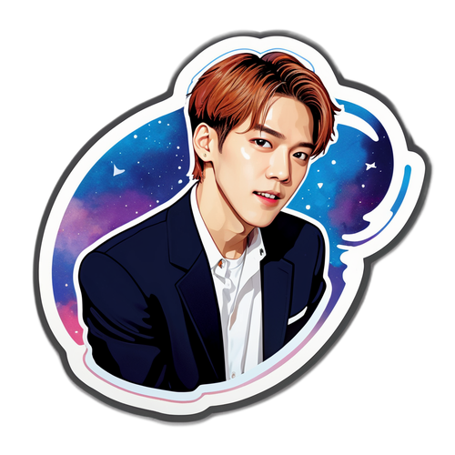 백현의 라이브 공연 순간 스티커